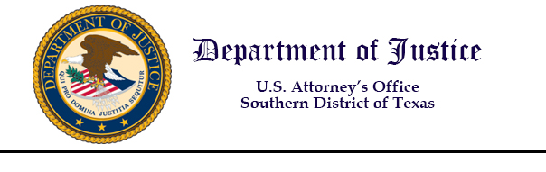Department of Justice Logo and United States Attorney's Office Header